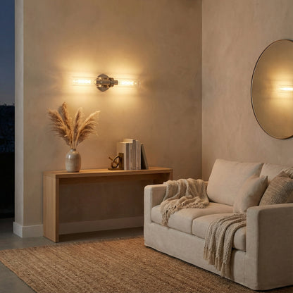 Averin Modern Glass Double Tube Wall Light