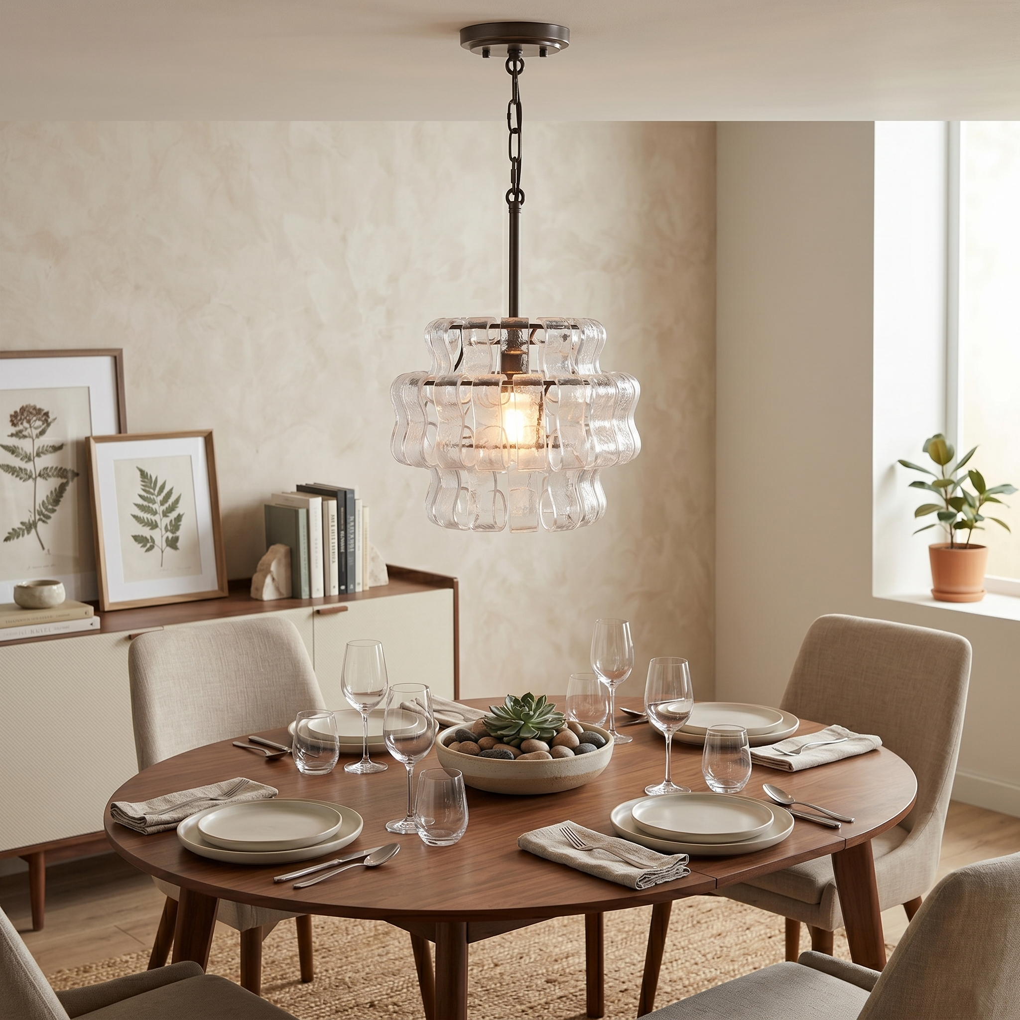 Lyra Riviera Nordic Glass Pendant Light