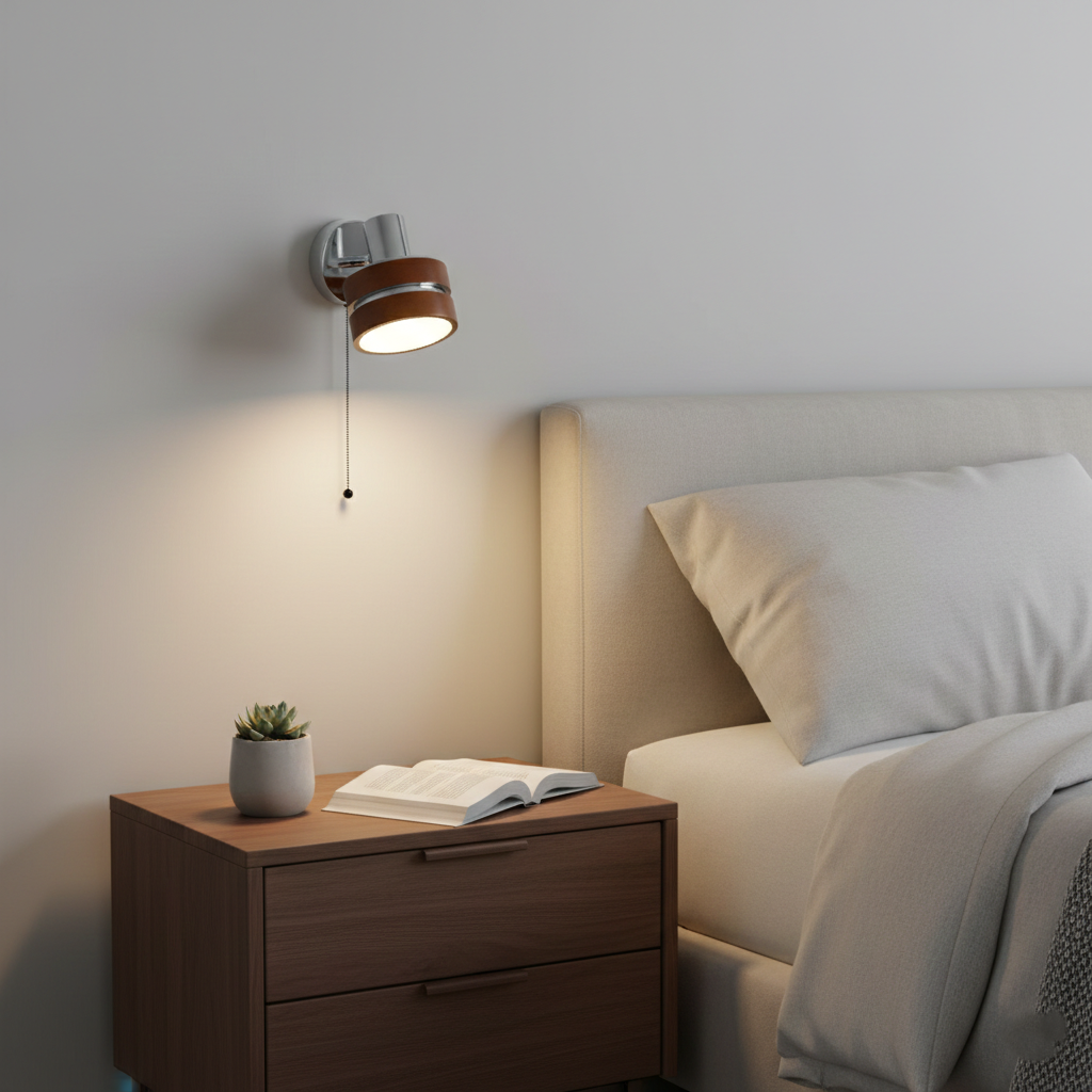 Elric Traditional Vintage Cylinder Wood Wall Light