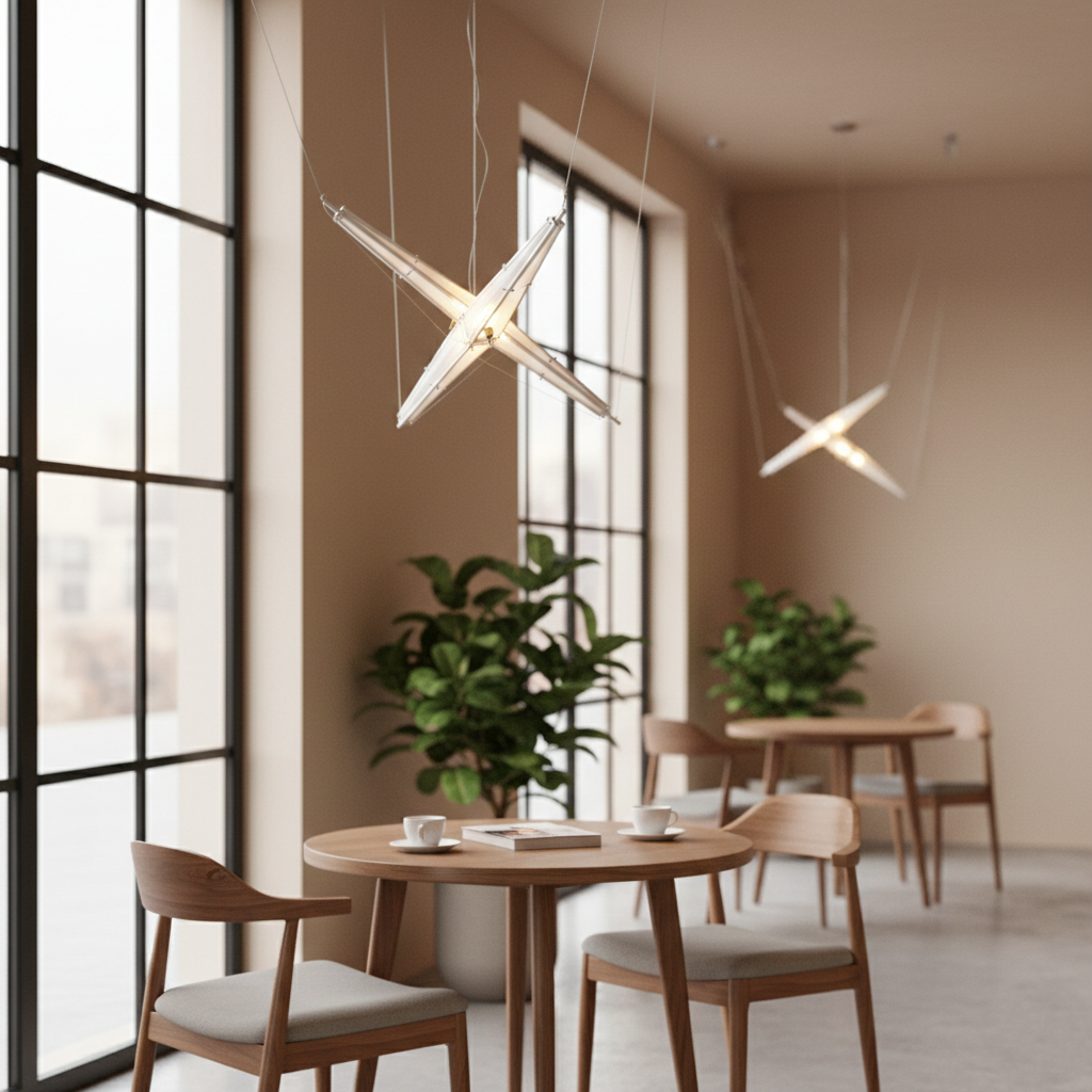 Arco Modern Linear Glass Cone Pendant Light