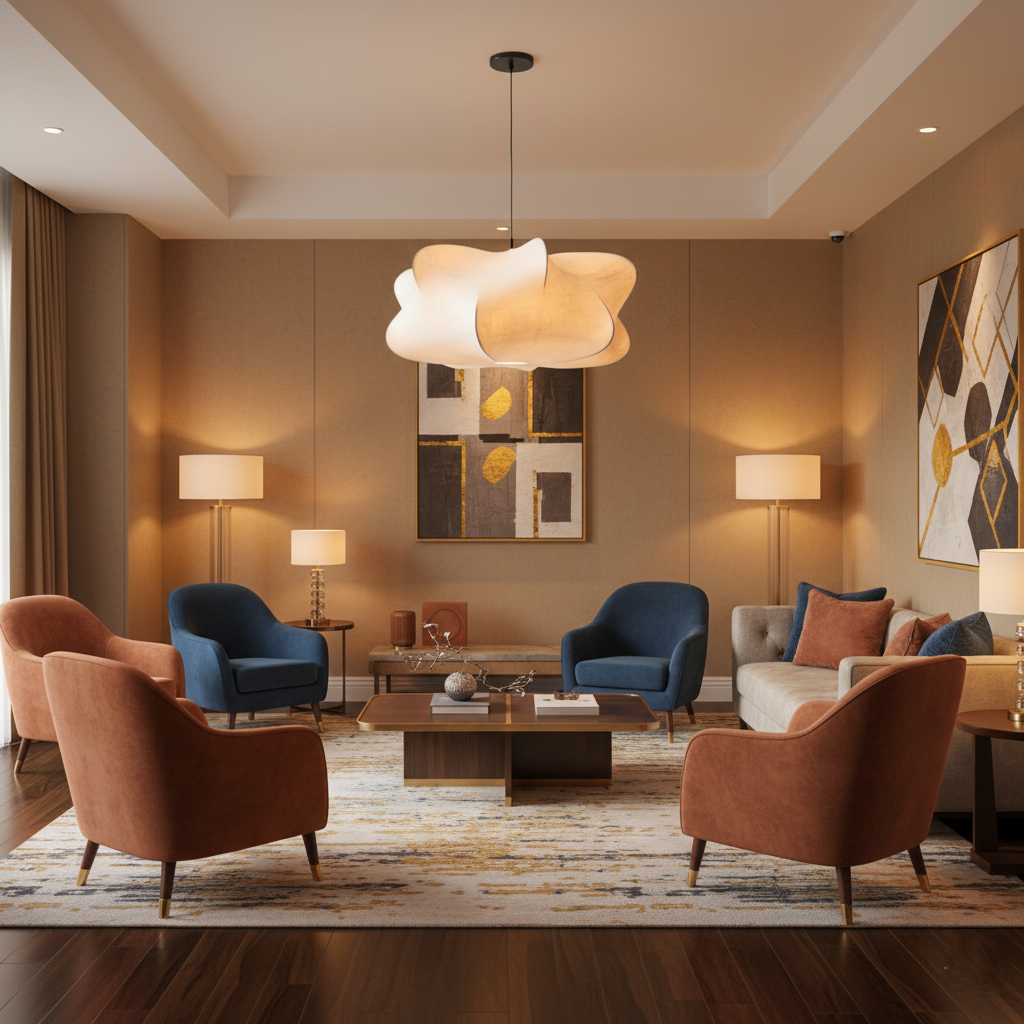 Elysia Wabi Sabi Fabric Pendant Light