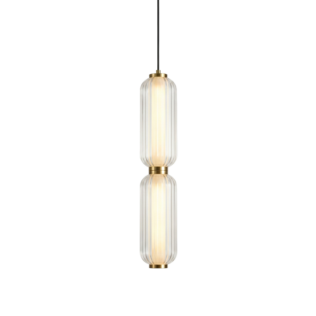Elma Linear Striped Glass LED Pendant Light