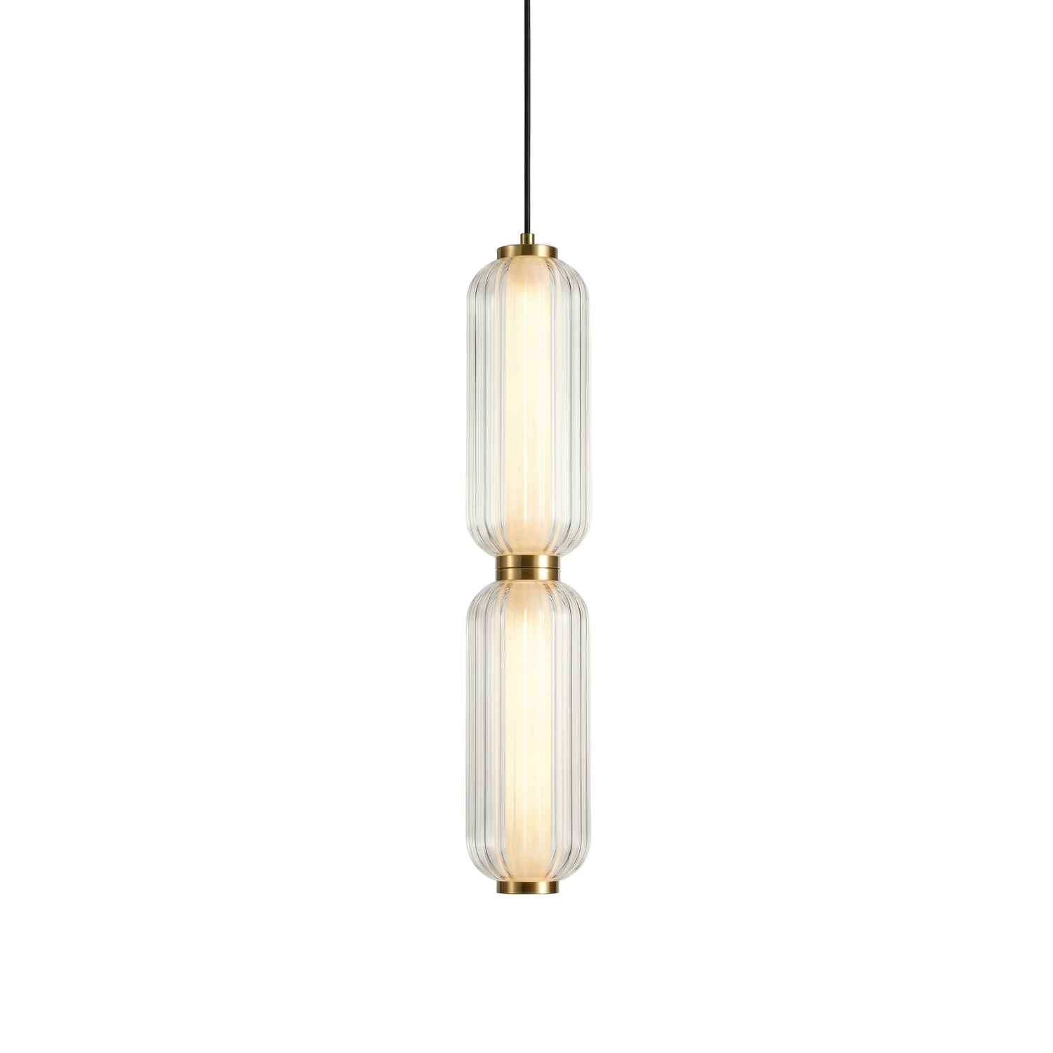 Elma Linear Striped Glass LED Pendant Light