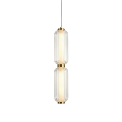 Elma Linear Striped Glass LED Pendant Light