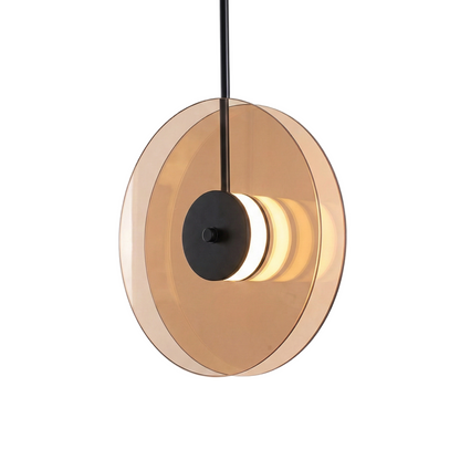 Lumira Amber Glow Minimalist Glass Pendant Light