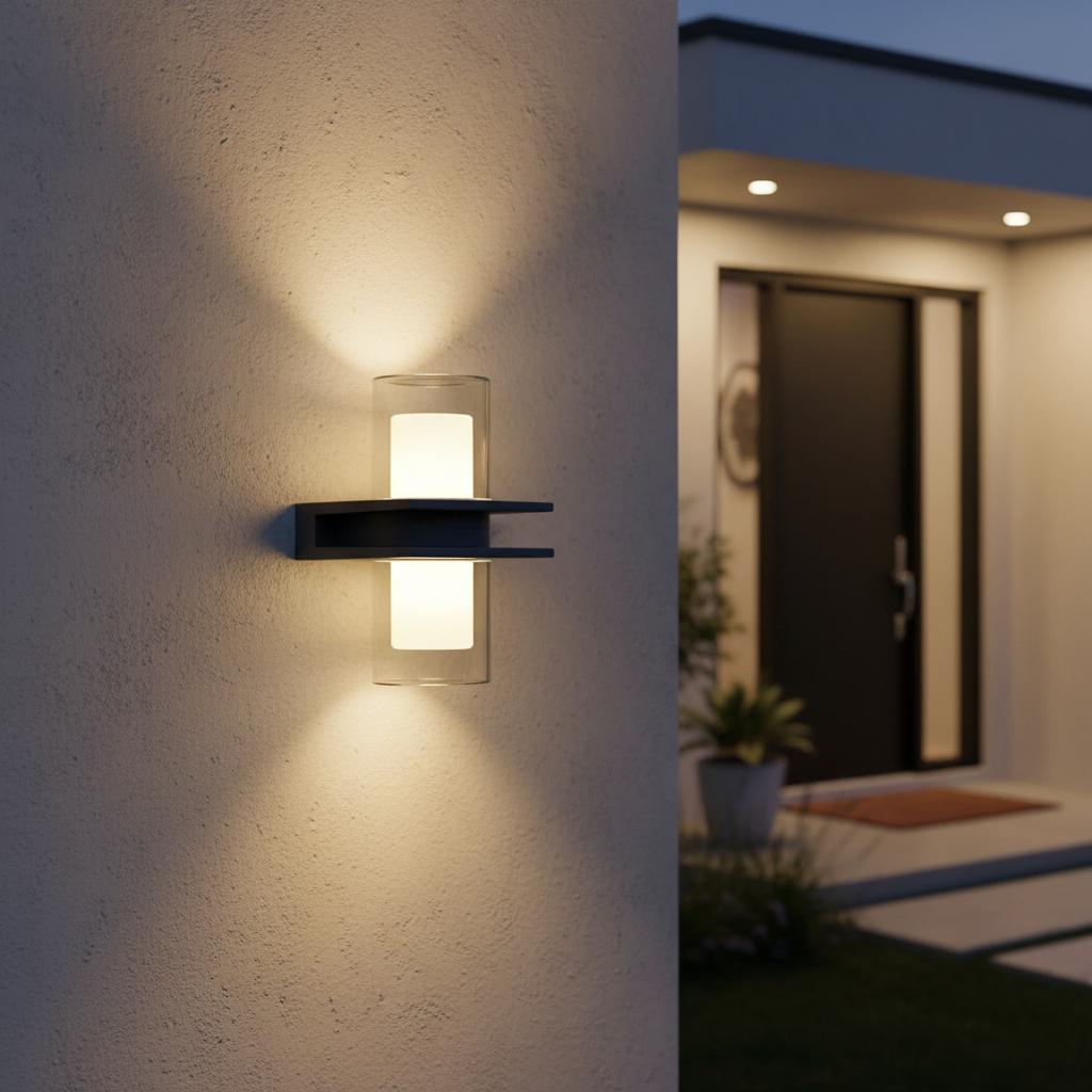 Moderne Cilindrische Dubbele Kop IP65 Waterdichte Buitenspot