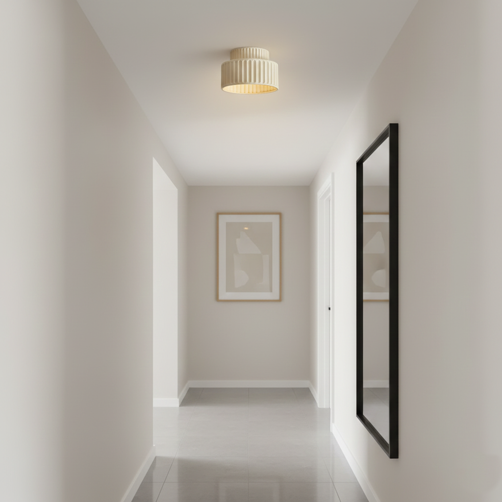 Lilith Retro Resin Semi Flush Mount Ceiling Light