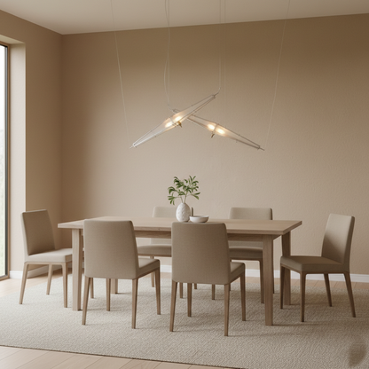 Arco Modern Linear Glass Cone Pendant Light
