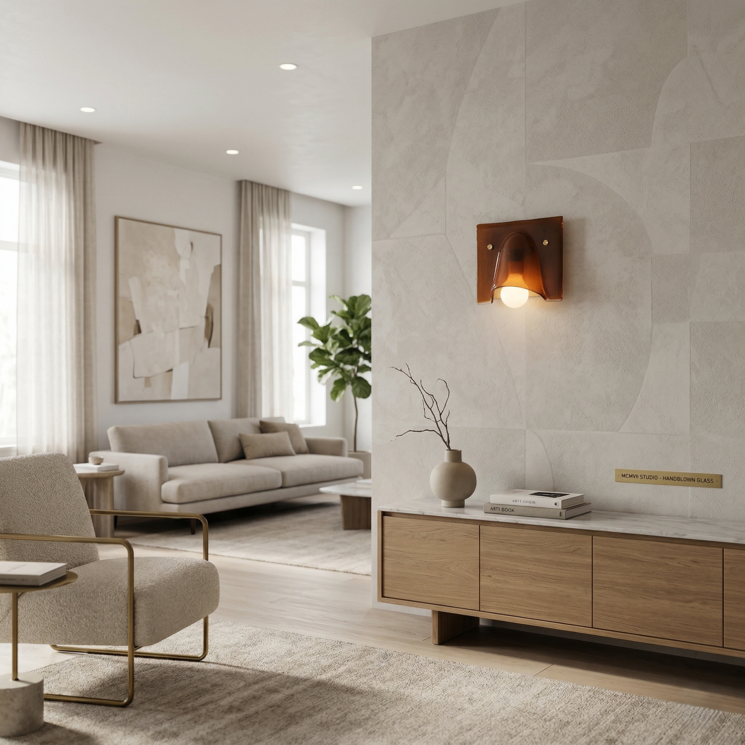 Fiora Nordic Modern Glass Wall Light