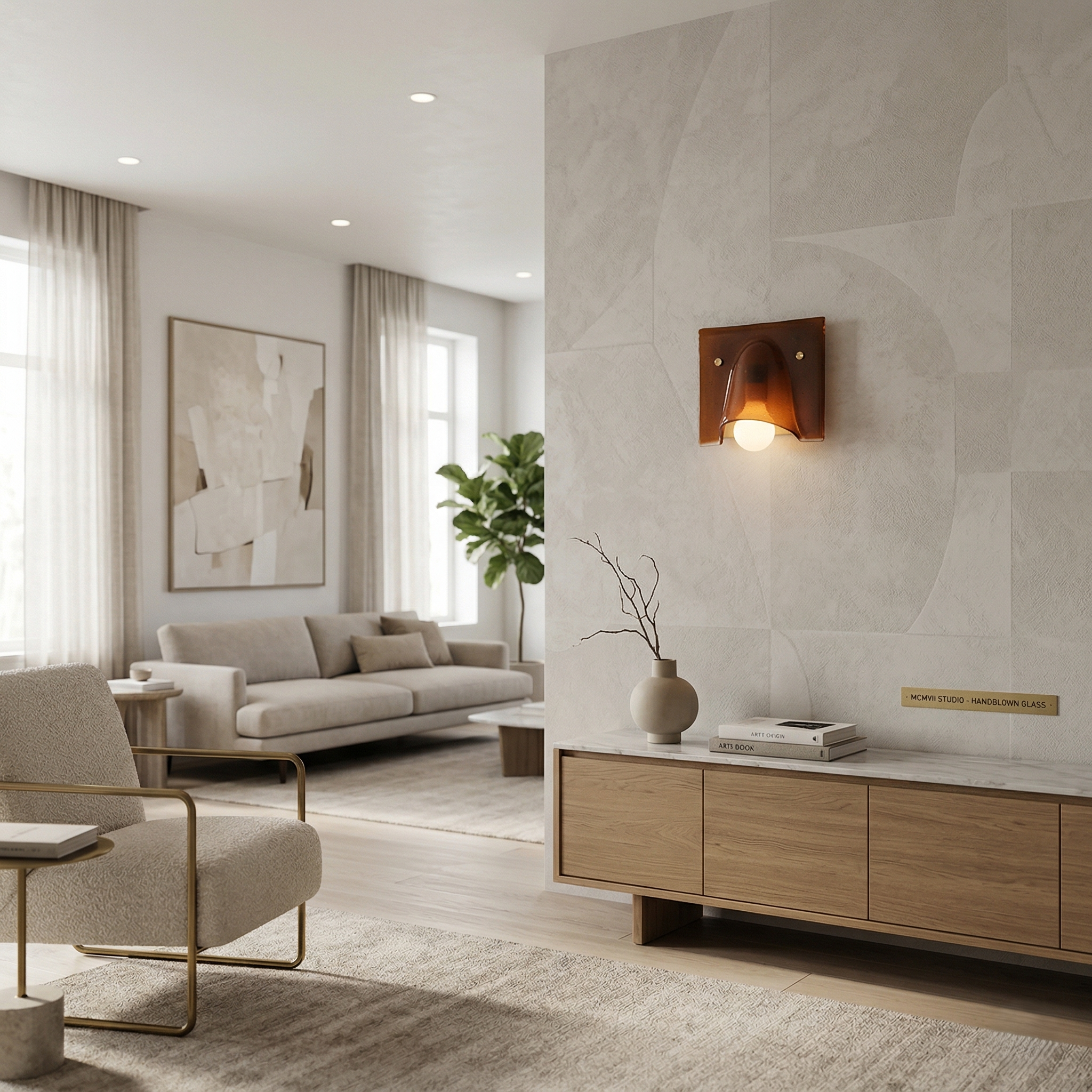 Fiora Nordic Modern Glass Wall Light