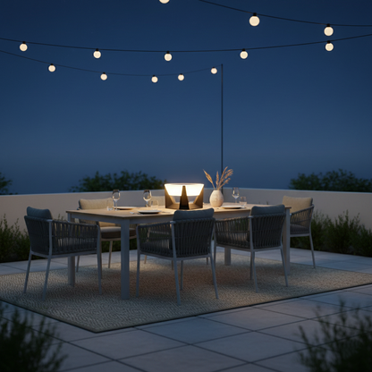 Illuminated Landing Modern Solar Iron Outdoor Lamp