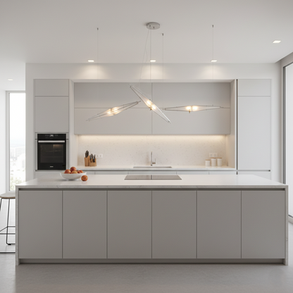 Arco Modern Linear Glass Cone Pendant Light