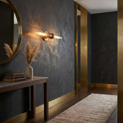 Averin Modern Glass Double Tube Wall Light