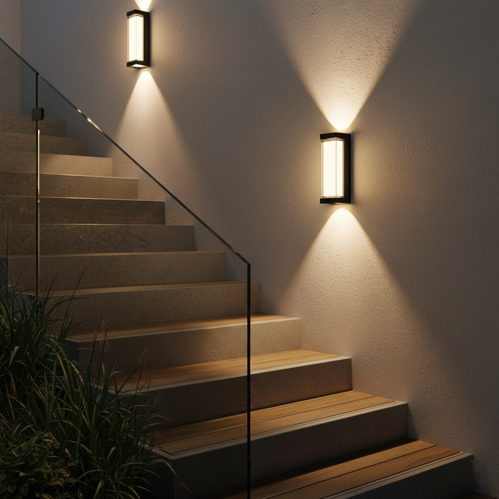 Nordic Up Down Acrylic Waterproof Minimalist Outdoor Wall Light
