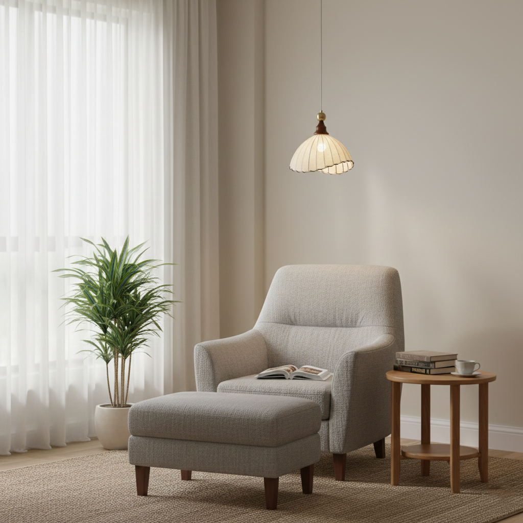 Eleonora Minimalist Silk Pendant Light