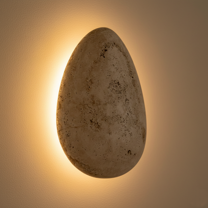 Nordic Beatrice Floating Travertine Stone Wall Light