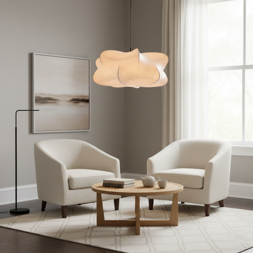 Elysia Wabi Sabi Fabric Pendant Light