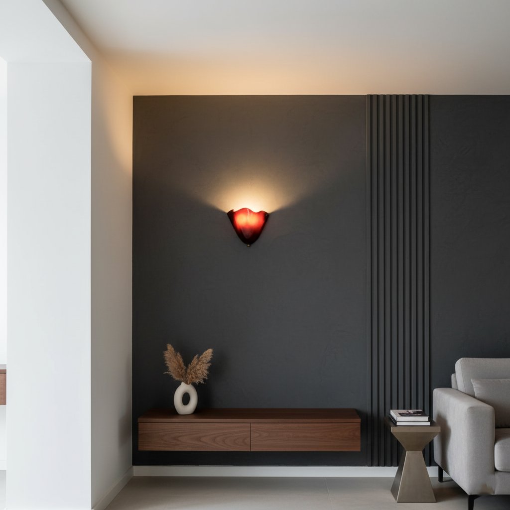 Skirt Series Retro Colored Glass Skirt Shell Wall Light