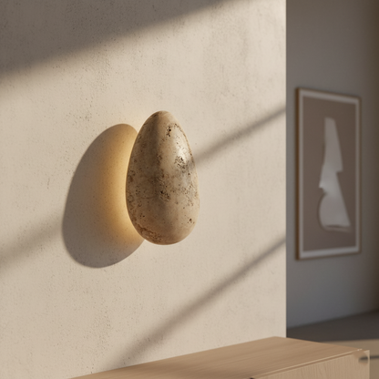 Nordic Beatrice Floating Travertine Stone Wall Light