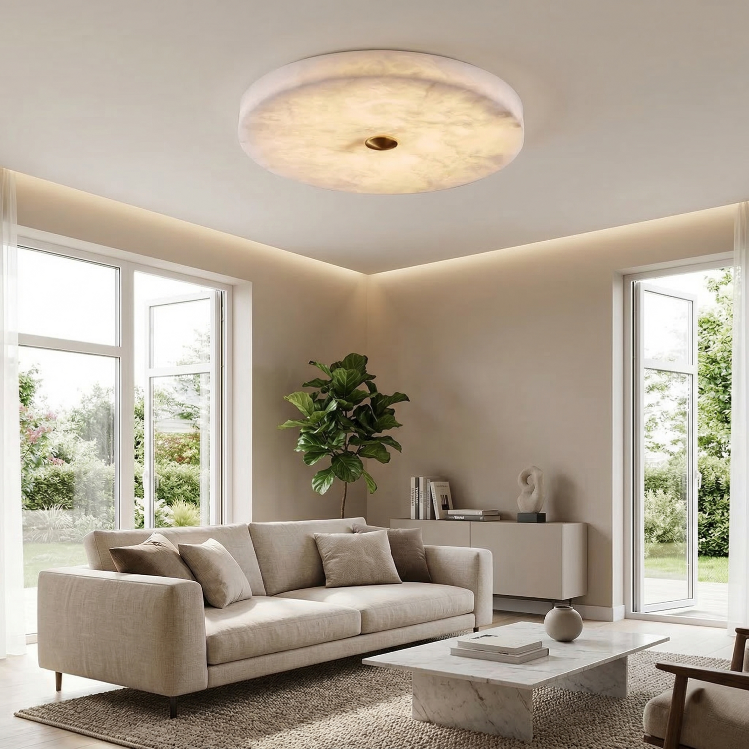 Aurelia Alabaster Marmor LED Deckenleuchte