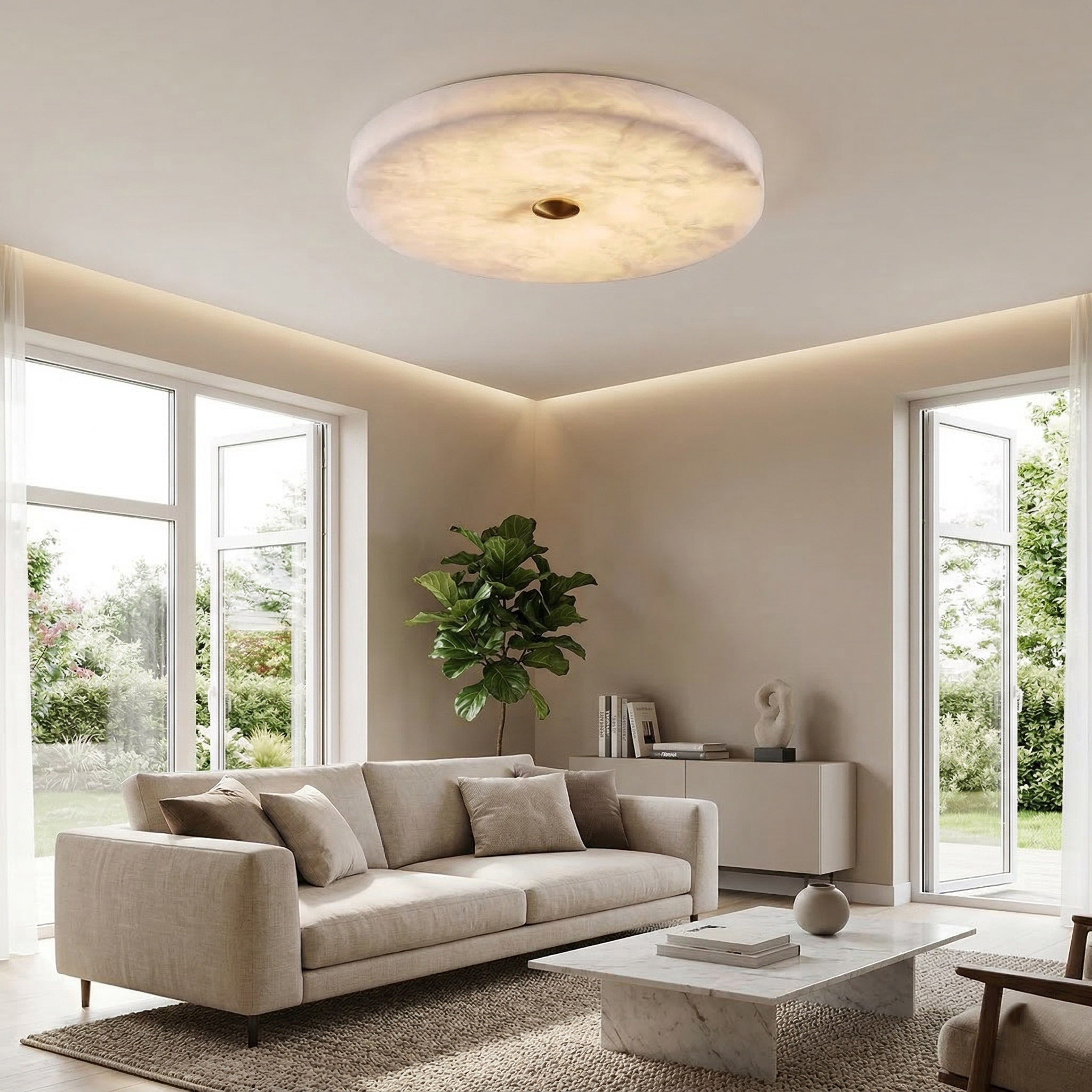 Aurelia Alabaster Marmor LED Deckenleuchte