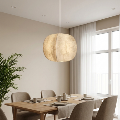 Zen Harmony Japandi Fabric Pendant Light