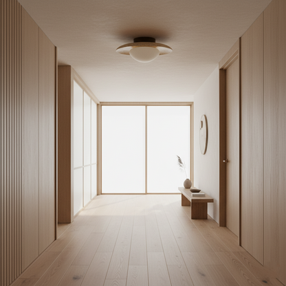 Natural Nordic Minimalist Travertine Ceiling Light