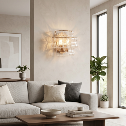 Calla Riviera Fluted Nordic Glass Wall Light