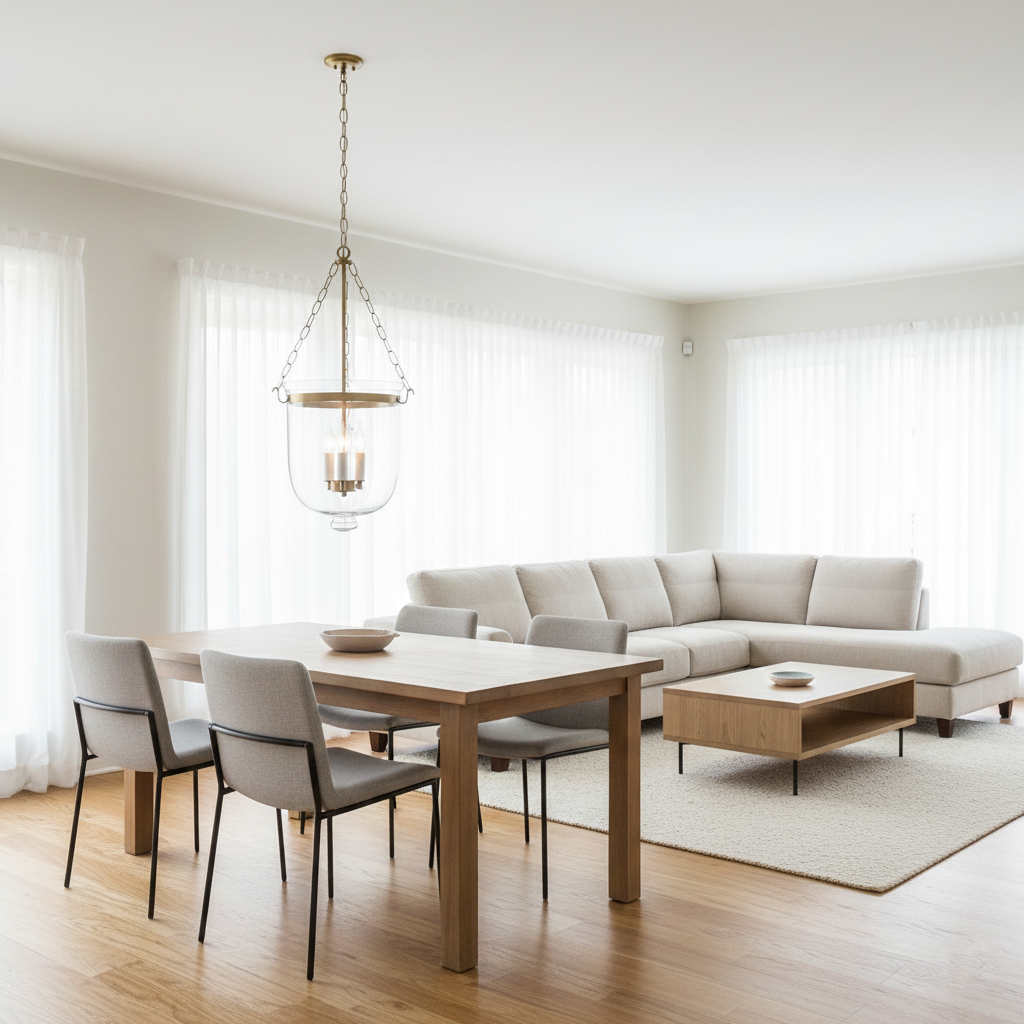 Lowie Retro Brass Glass Pendant Light