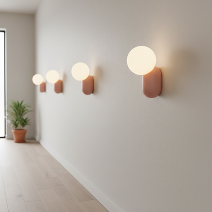Luma Nordic Glass Orb Wall Light