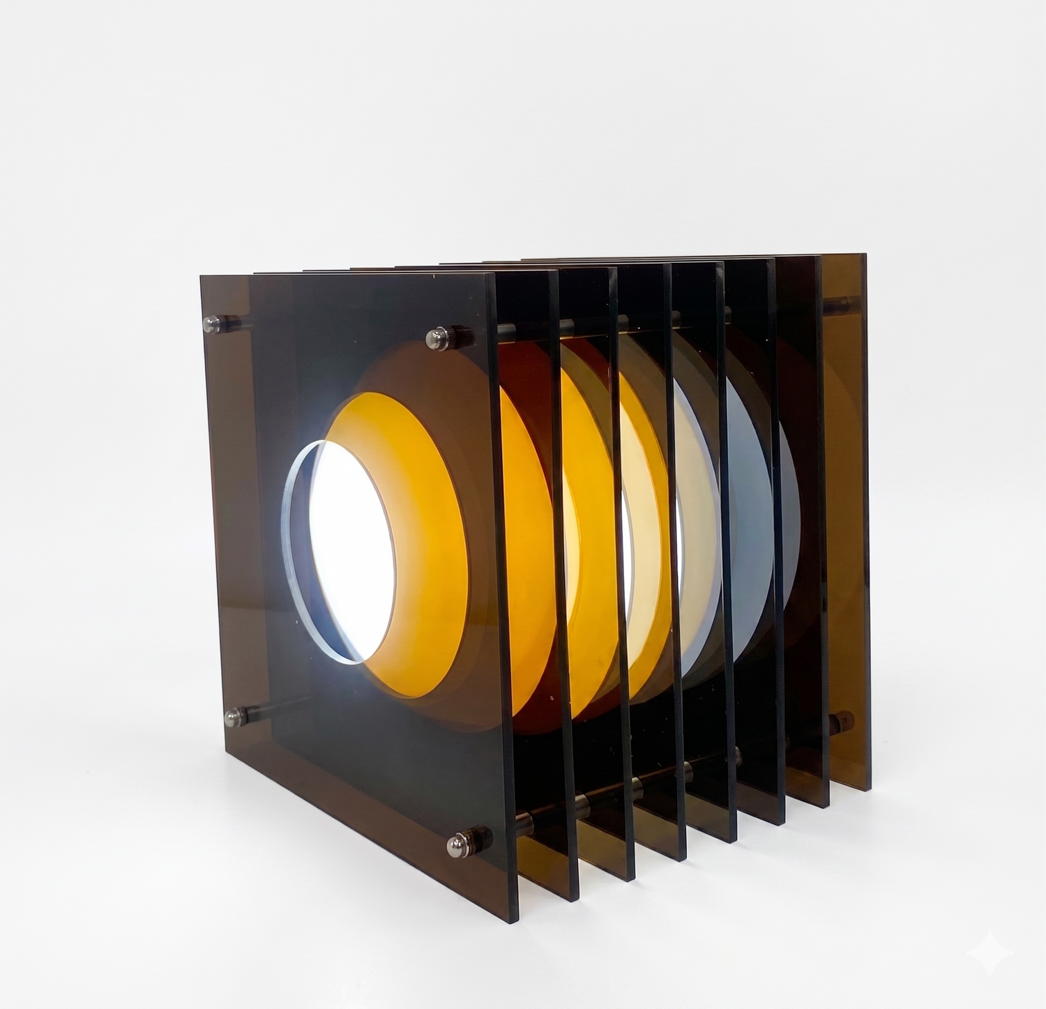 Selene Layered Moon Modern Acrylic Table Lamp