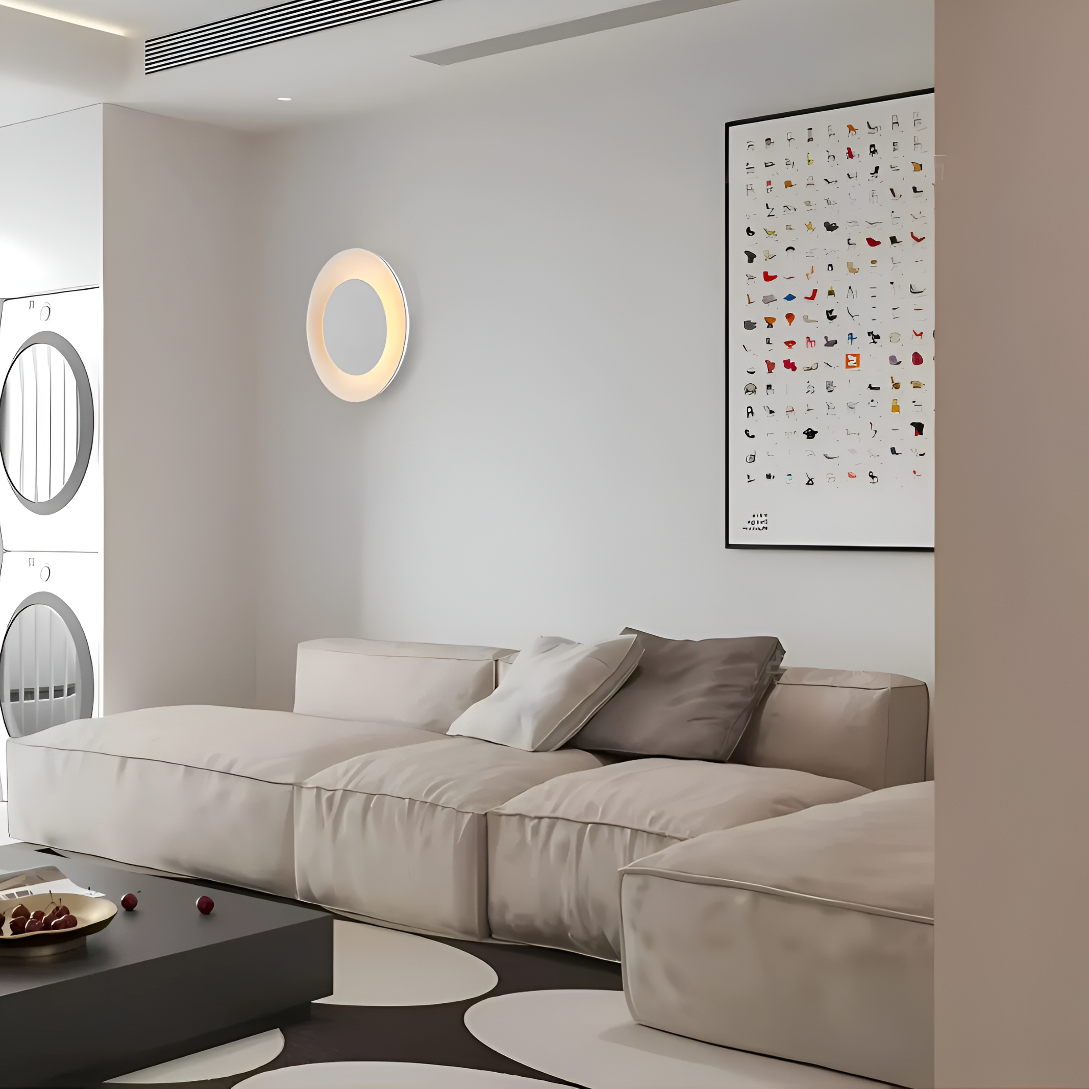 Ginevra Nordic Gypsum Acrylic Wall Light