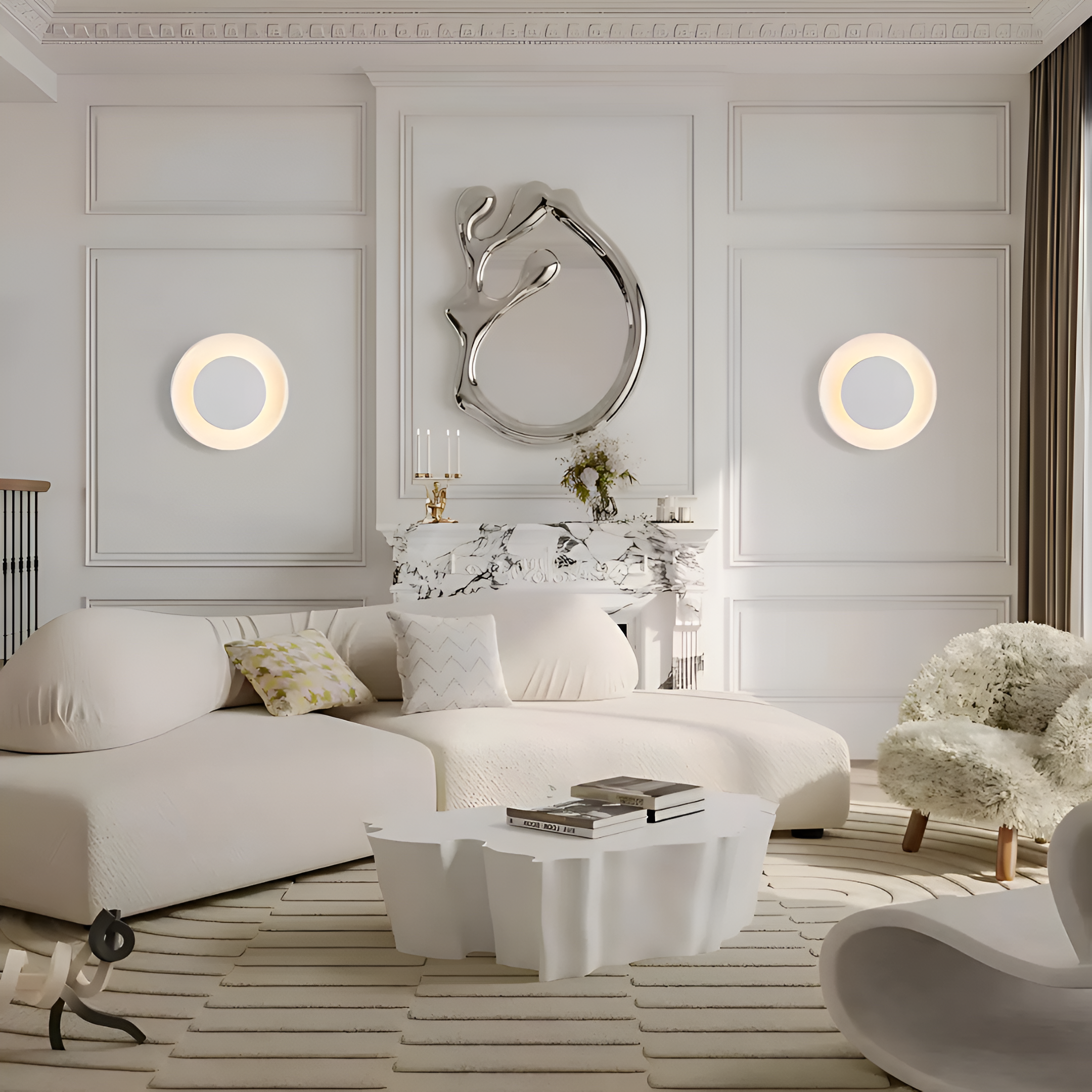 Ginevra Nordic Gypsum Acrylic Wall Light