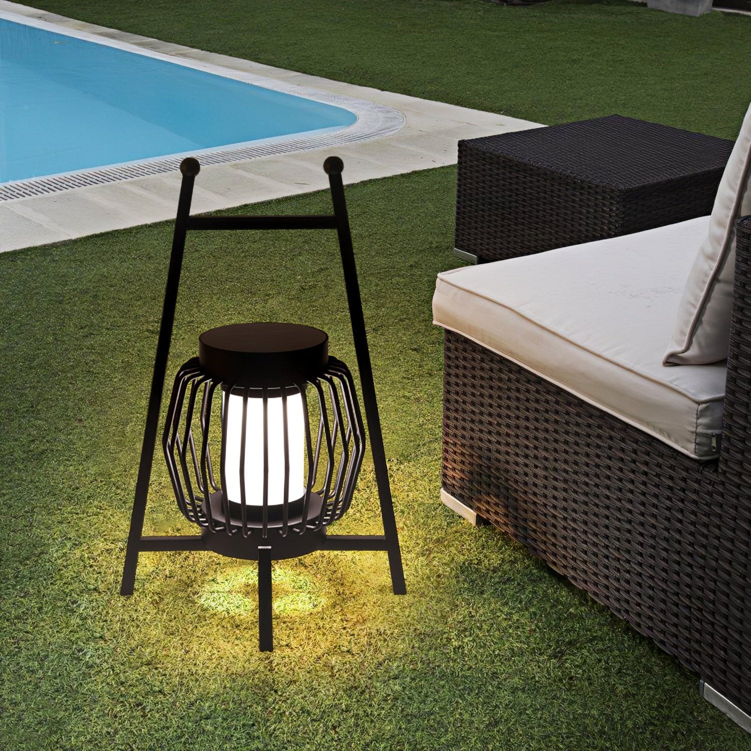 Lampada da Tavolo Outdoor Impermeabile IP65 Retro Grigio