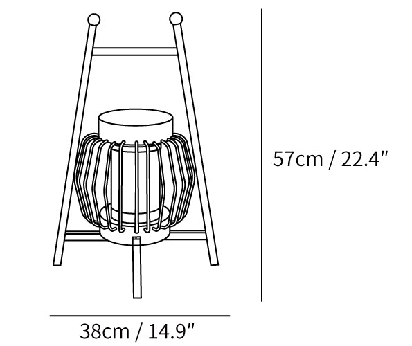 Retro Grau IP65 Waterproof Outdoor Table Lamp