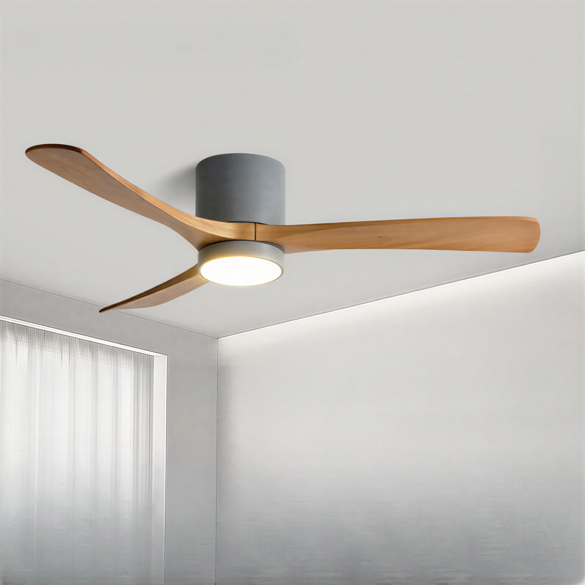 Aurelia Nielsen Nordic Wooden Ceiling Fan Light