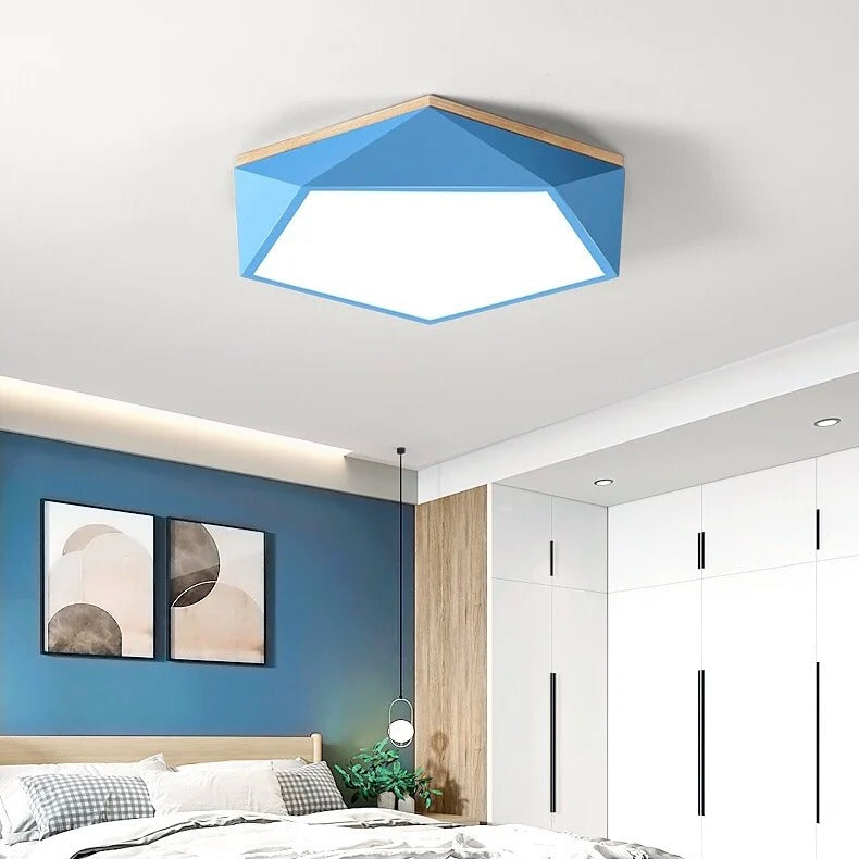 Macaron Pentagonal LED Ceiling Lamp