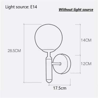 Minimalistische Globus Mystische Strahlung Wandlampe