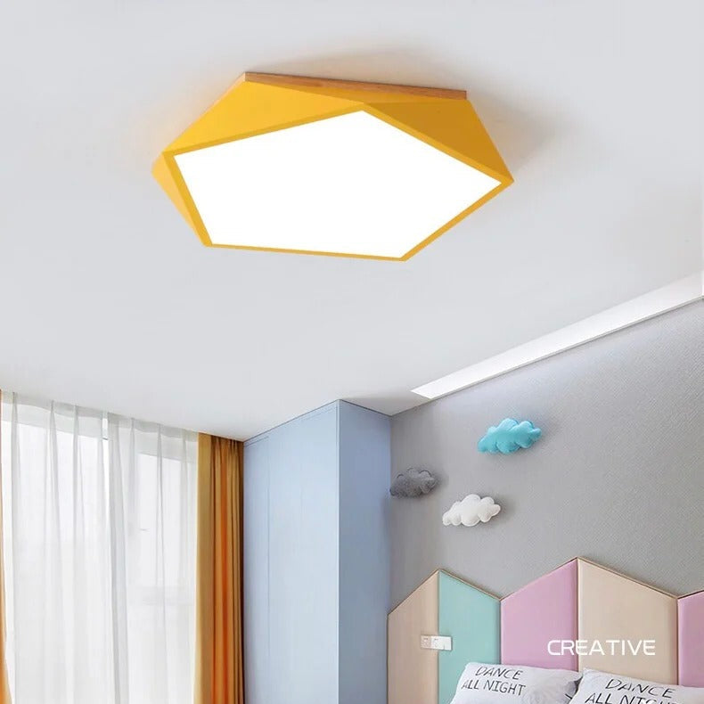 Macaron Pentagonal LED Ceiling Lamp