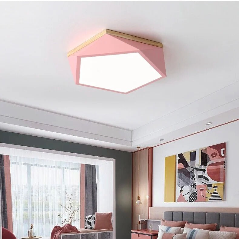 Macaron Pentagonal LED Ceiling Lamp