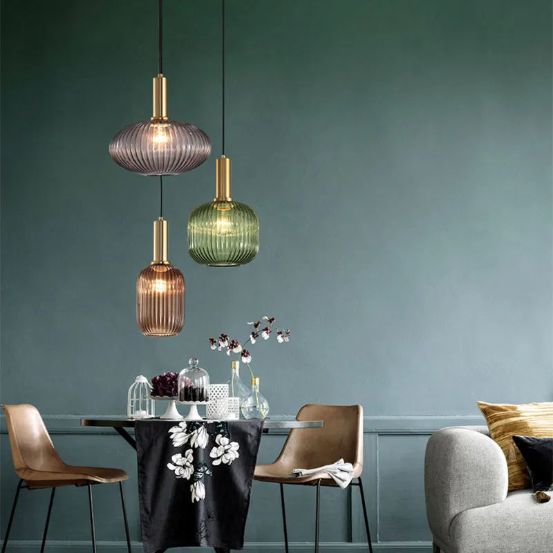 Nordic Colorful Glass Pendant Lights