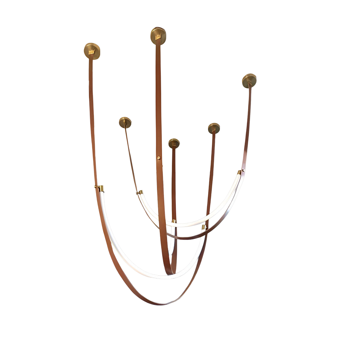 Nordic PU Leather LED Belt Ceiling Light