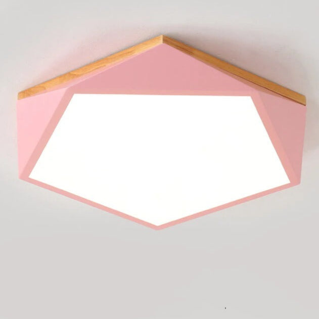 Macaron Pentagonal LED Ceiling Lamp