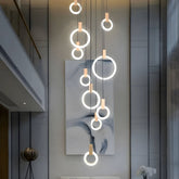 Ylva ring chandelier in a stairwell