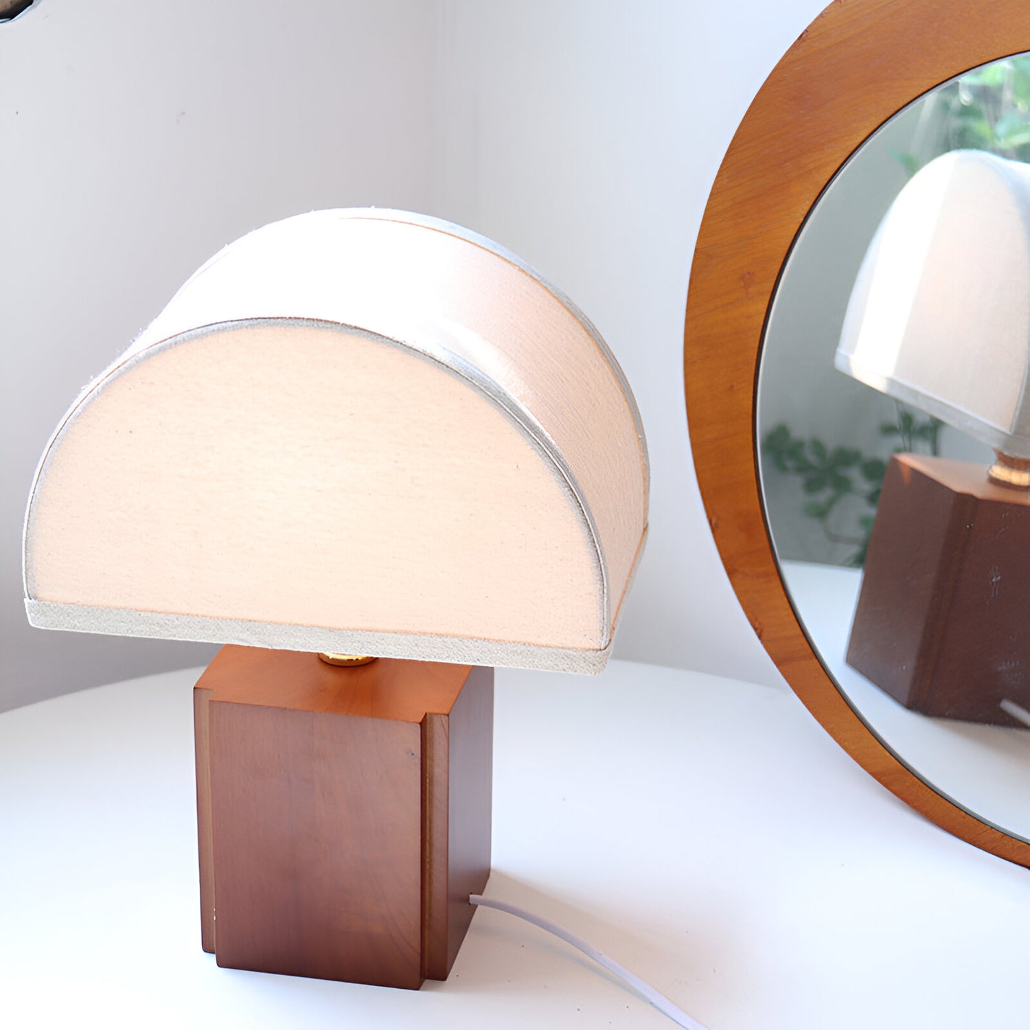 Half Moon Wabi Sabi Style Table Lamp