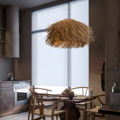 Handwoven Nordic Fulidhoo Wicker Pendant Light