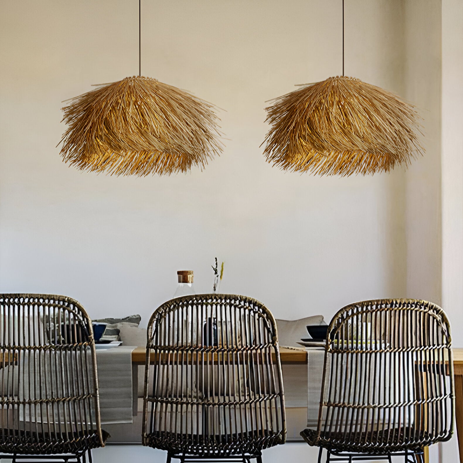 Handwoven Nordic Fulidhoo Wicker Pendant Light