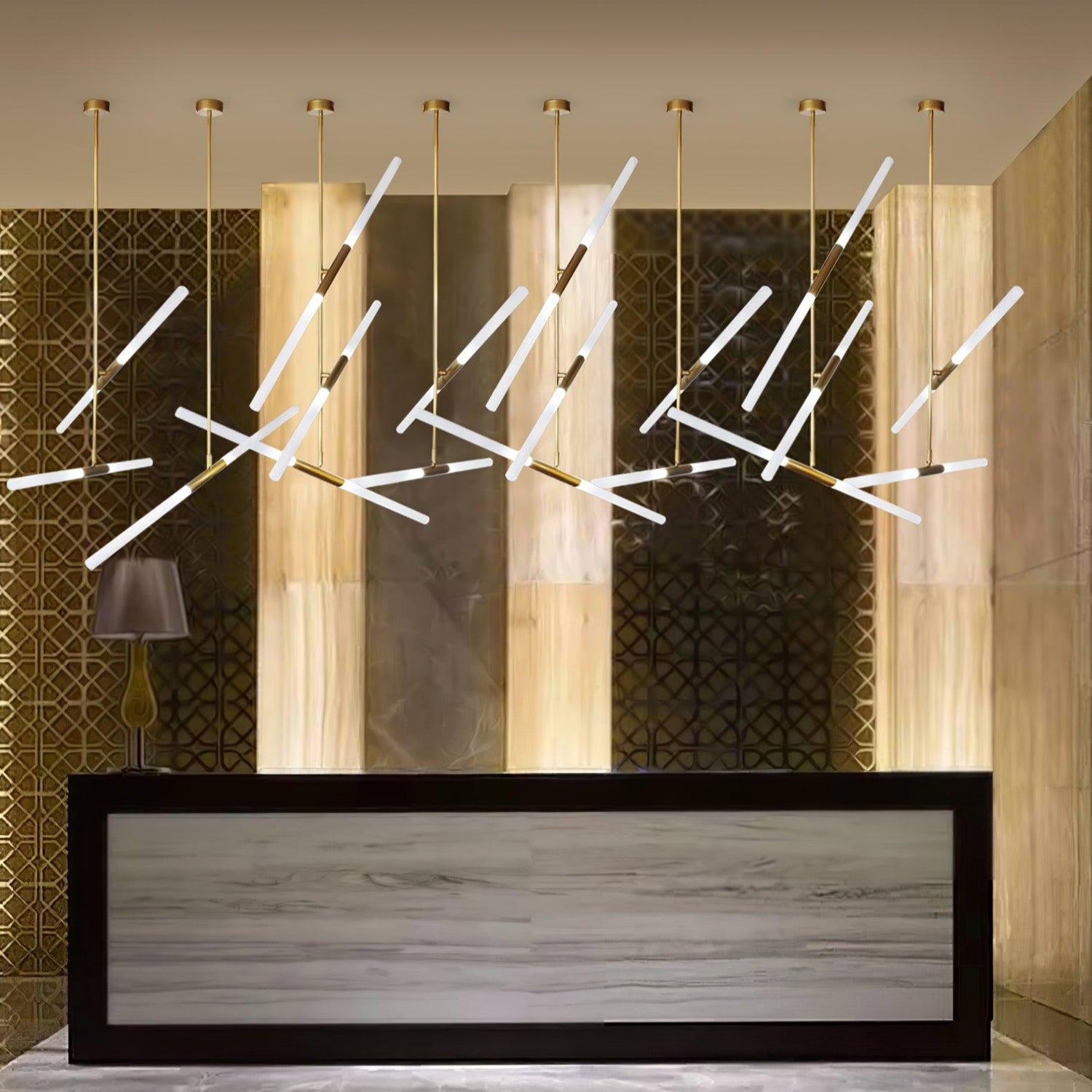 Hash Asymmetric Modern Metal Minimalist Chandelier