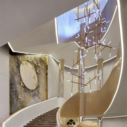 Hash Asymmetric Modern Metal Minimalist Chandelier