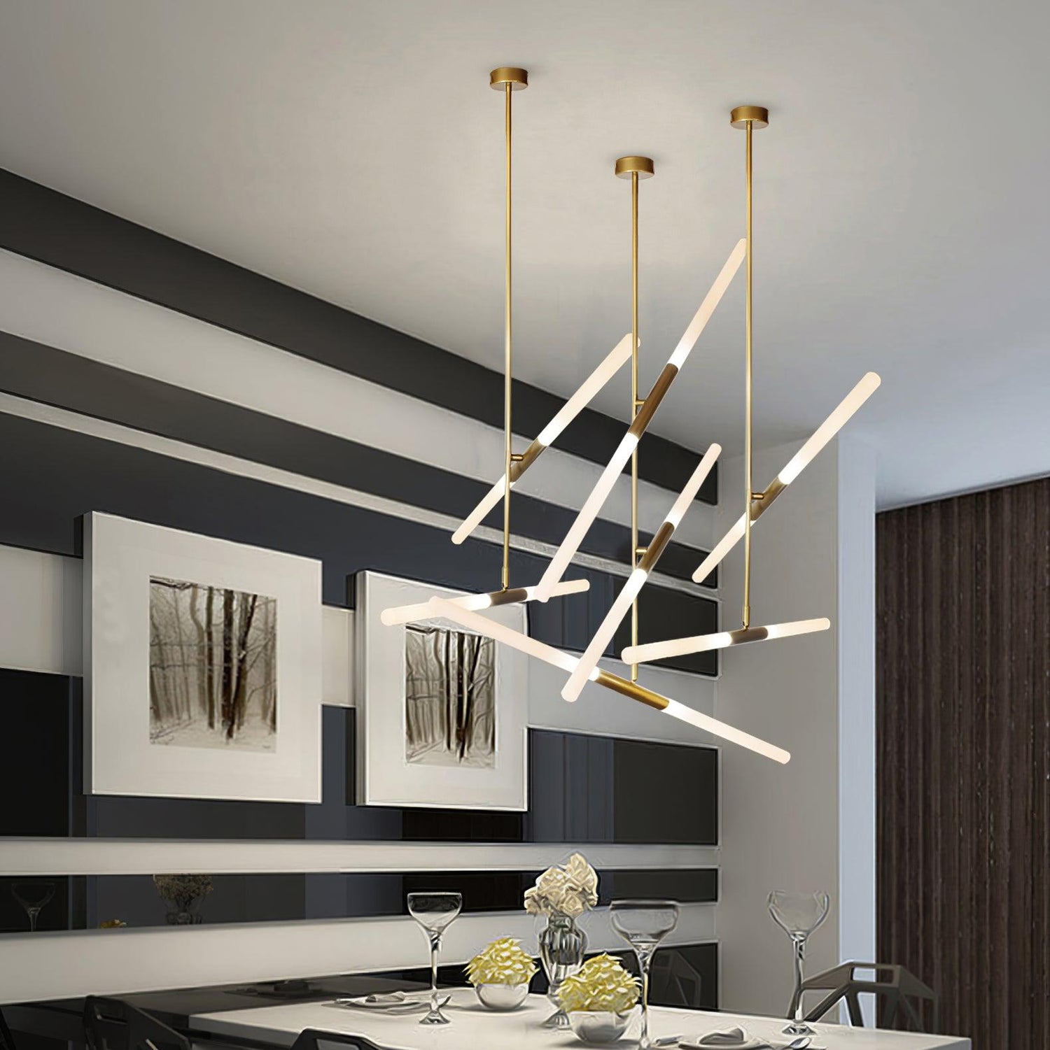 Hash Asymmetric Modern Metal Minimalist Chandelier